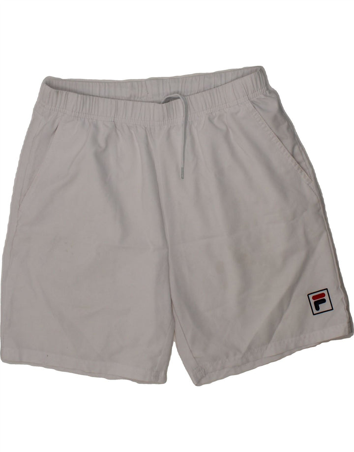 FILA Boys Sport Shorts 11-12 Years  White Polyester Vintage Fila and Second-Hand Fila from Messina Hembry 