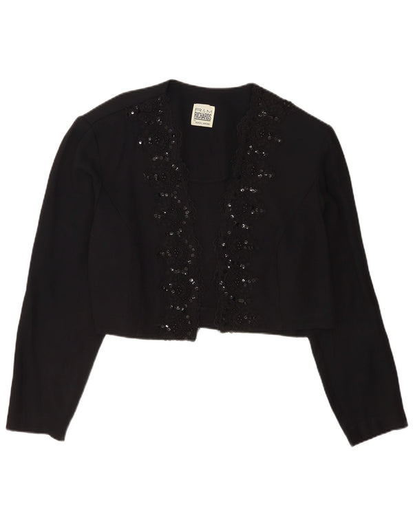 Jachetă Bolero R&M Richards pentru femei UK 14 Medium Black Rayon
