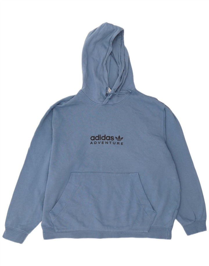 Pulover ADIDAS Adventure Graphic pentru bărbați, bumbac albastru 2XL