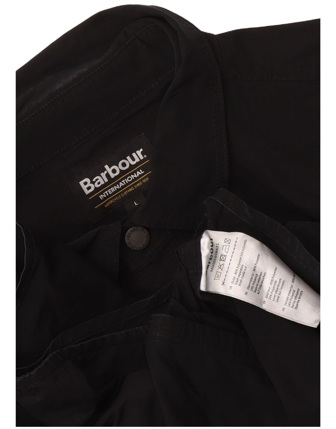 Cămașă Barbour pentru bărbați, mare, negru, poliester