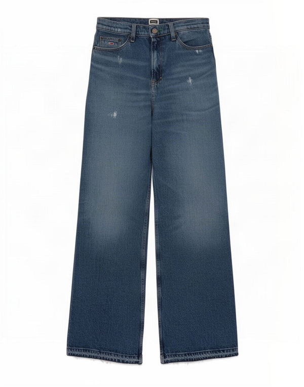 Tommy Hilfiger Womens Claire High Waist Wide Leg Jeans W28 L32 Blue Cotton