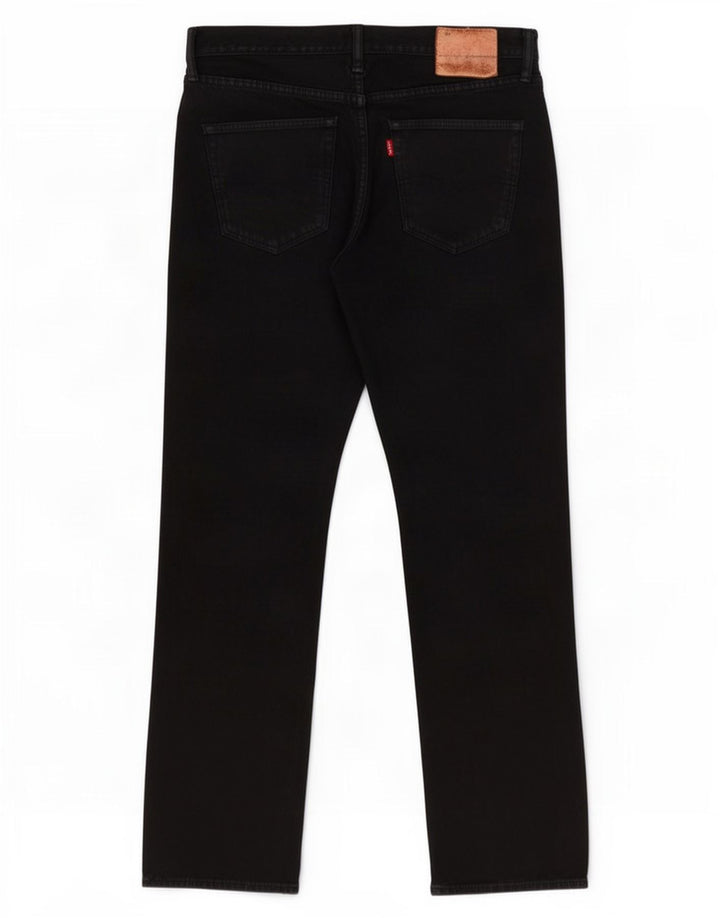 Blugi drepti pentru bărbați Levi's W32 L32 bumbac negru