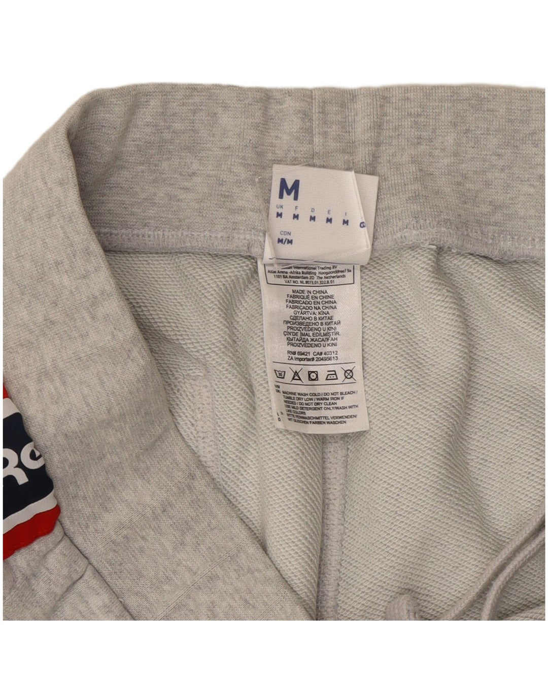 Pantaloni de trening grafic pentru bărbați Reebok Pantaloni de jogging Gri mediu Colorblock