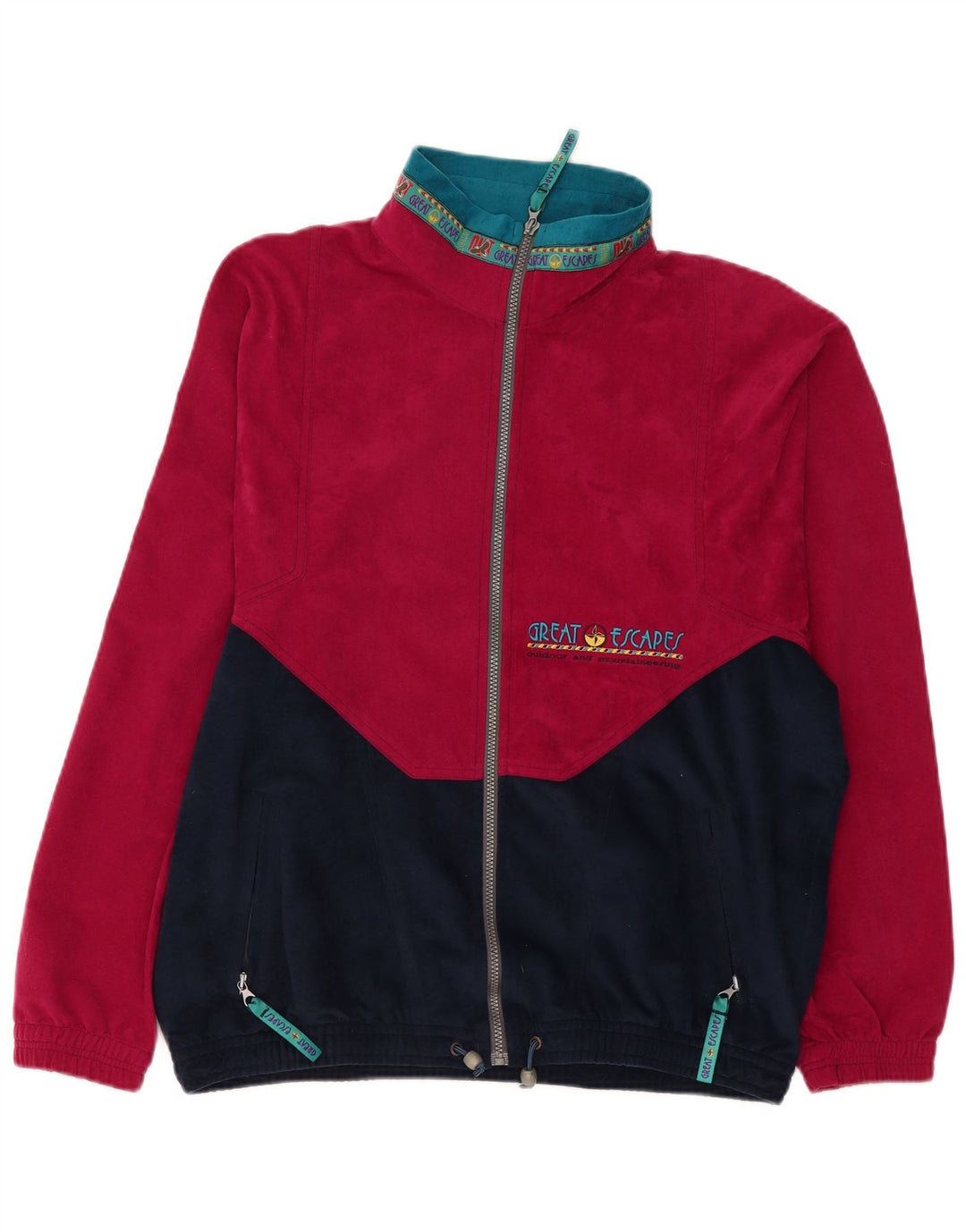 Jachetă de trening pentru bărbați Great Escapes IT 50 Medium Red Colorblock Retro