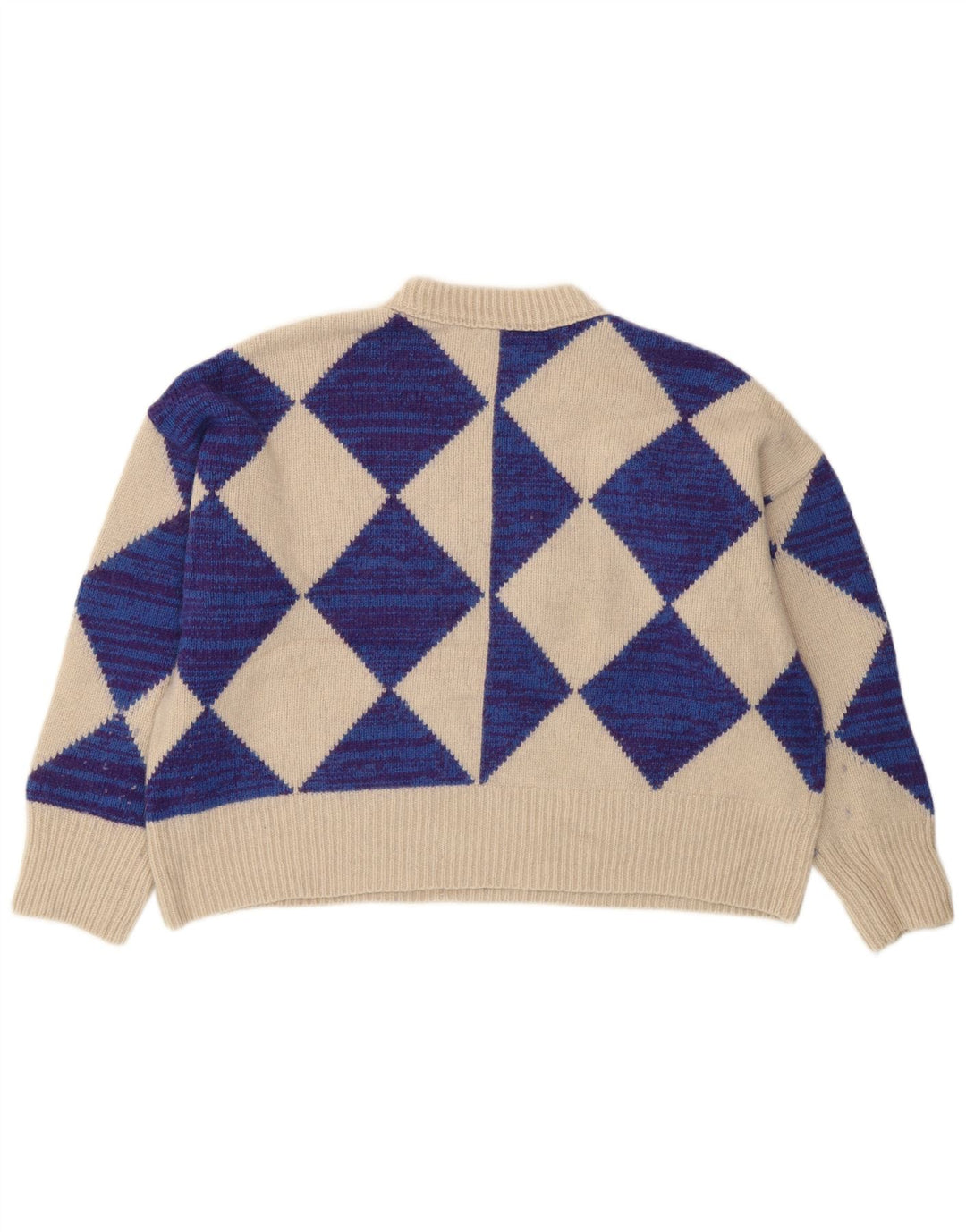 Whistle Pulover crop pentru femei cu decolteu rotund UK 10 Mic Bej Lână