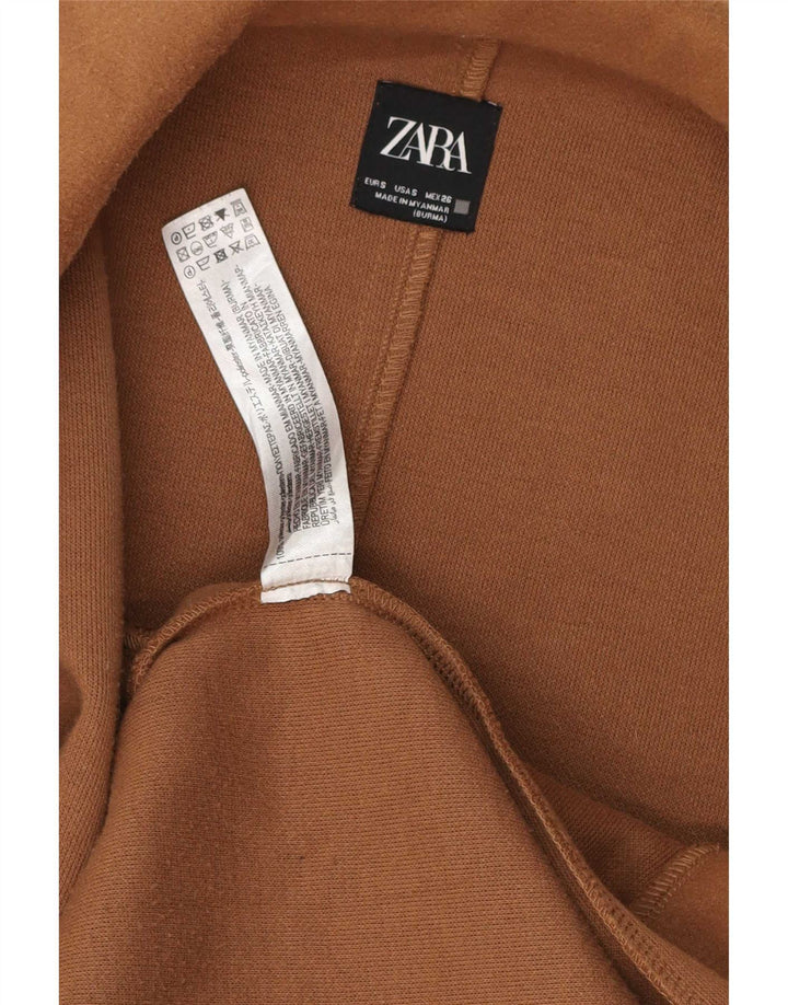 Pardesiu supradimensionat pentru femei Zara UK 10 mic maro poliester