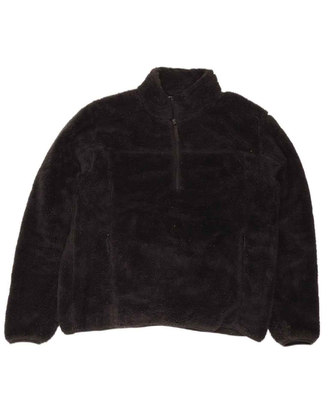 Jumper pentru bărbați Mountain Warehouse, din lână, cu fermoar, XL, poliester negru