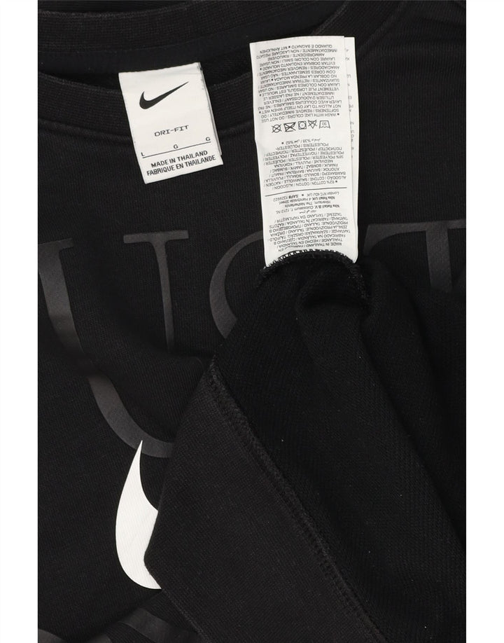 Pulover pentru femei Nike Dri Fit Graphic Oversized Hanorac UK 16 Large Negru