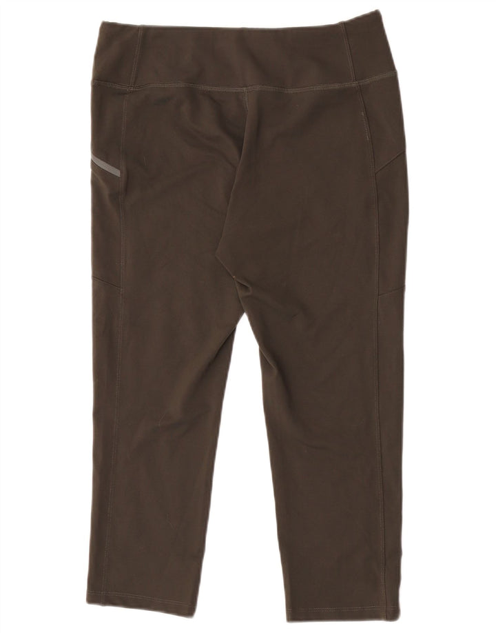 Leggings Capri pentru femei Eddie Bauer UK 12 Poliester verde mediu