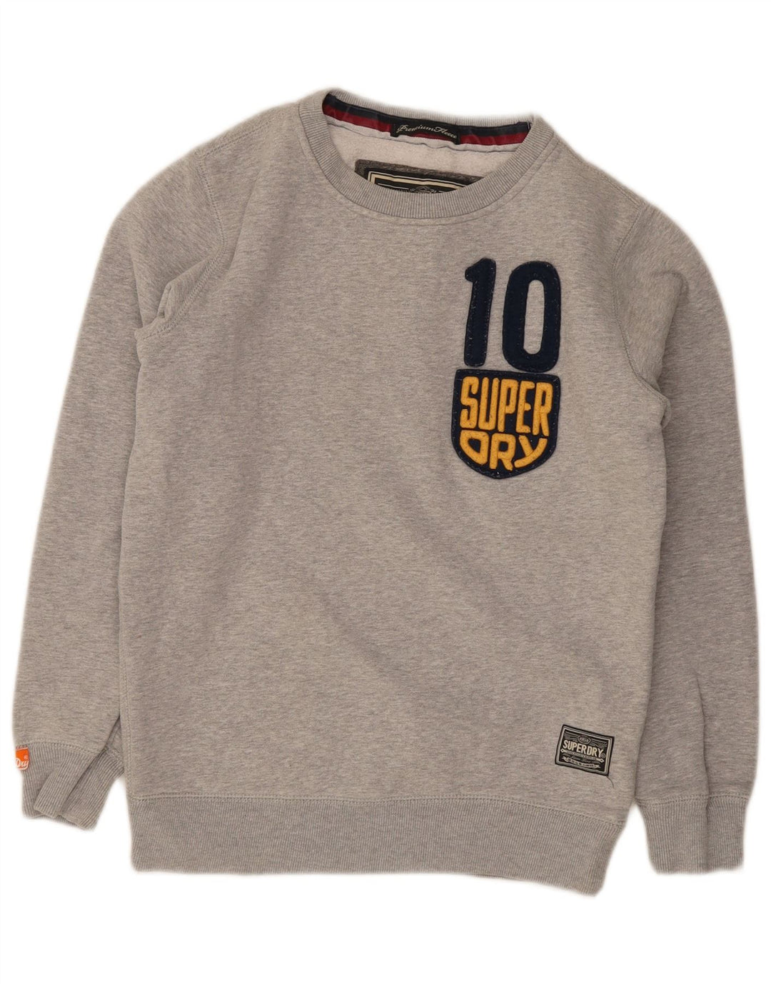 Pulover grafic Superdry pentru bărbați, bumbac cu pete mici, gri