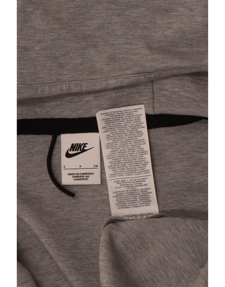 Pulover Nike pentru bărbați, cu fermoar, bumbac, gri mic
