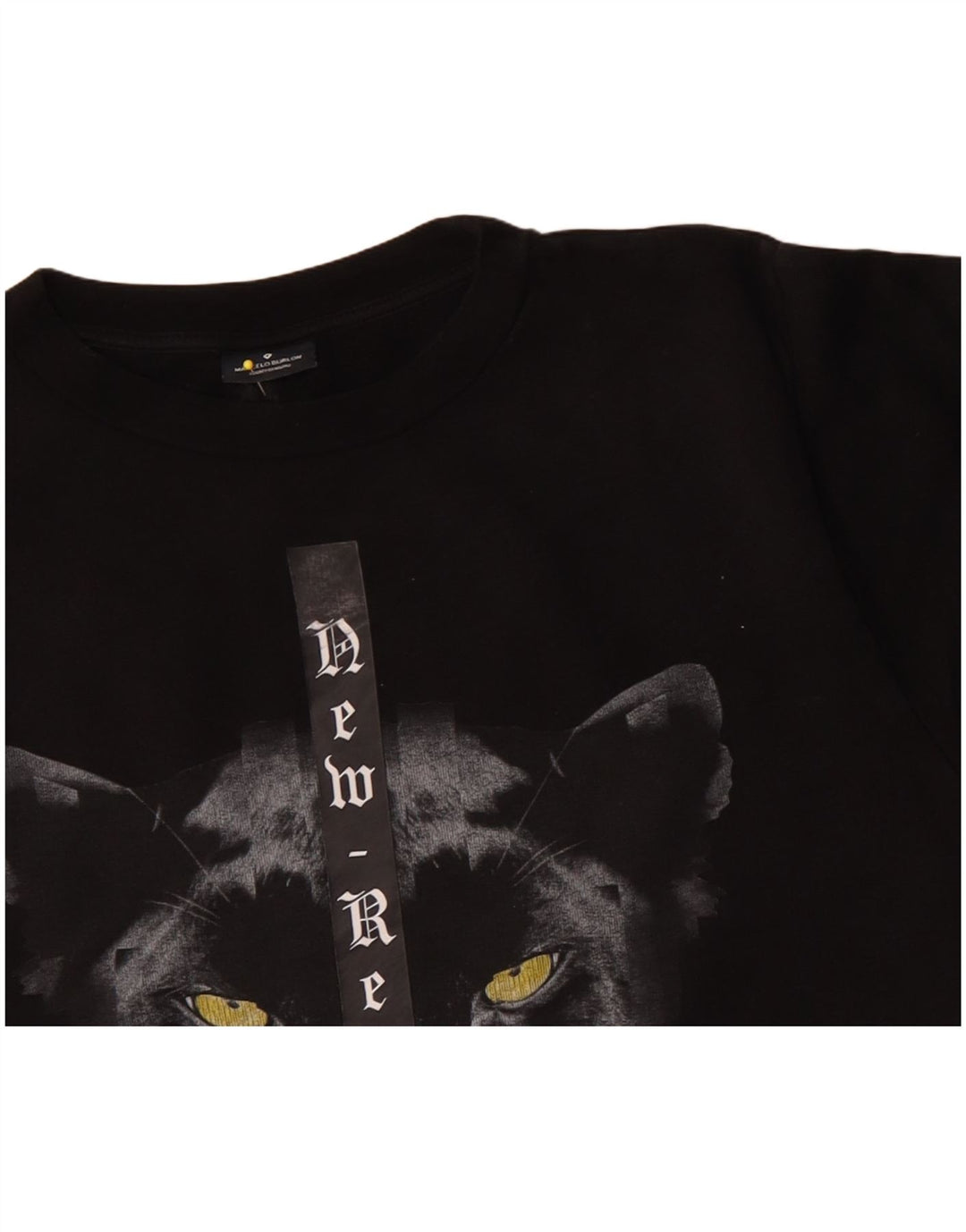 Marcelo Burlon Hanorac grafic pentru bărbați Pulover mic, negru, bumbac