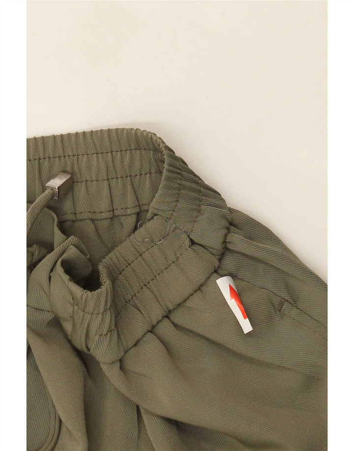 Pantaloni tăiați conici pentru femei Zara L32 L24 Kaki Poliester