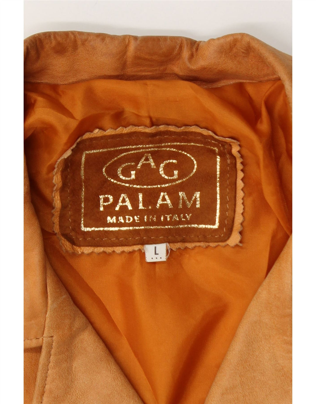 Jachetă de piele vintage pentru femei UK 16 Large Beige