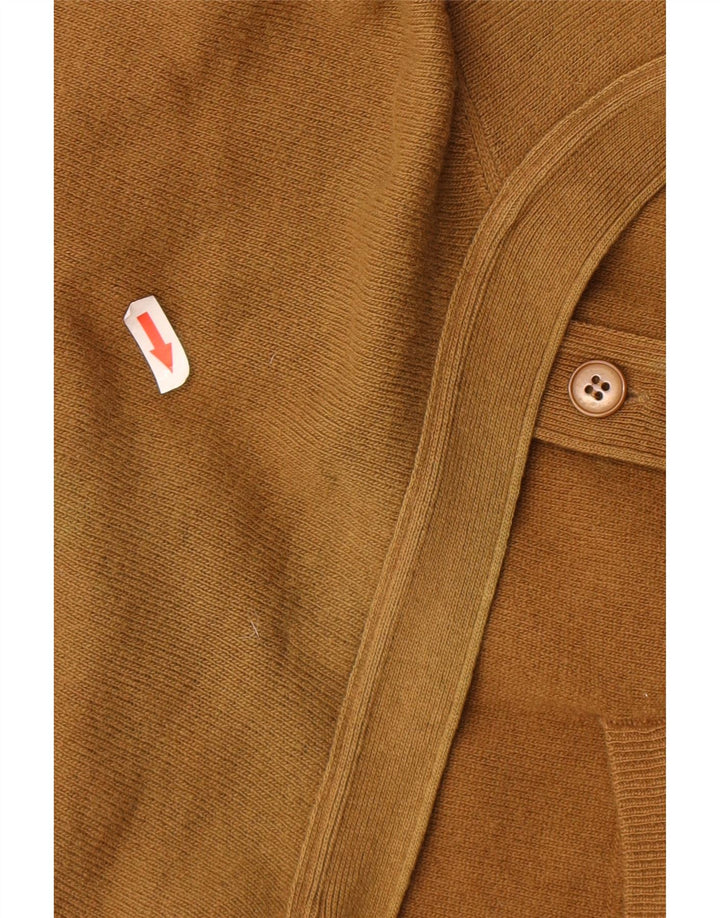 Pulover cardigan pentru bărbați BENETTON IT 48 Medium Brown Lambswool