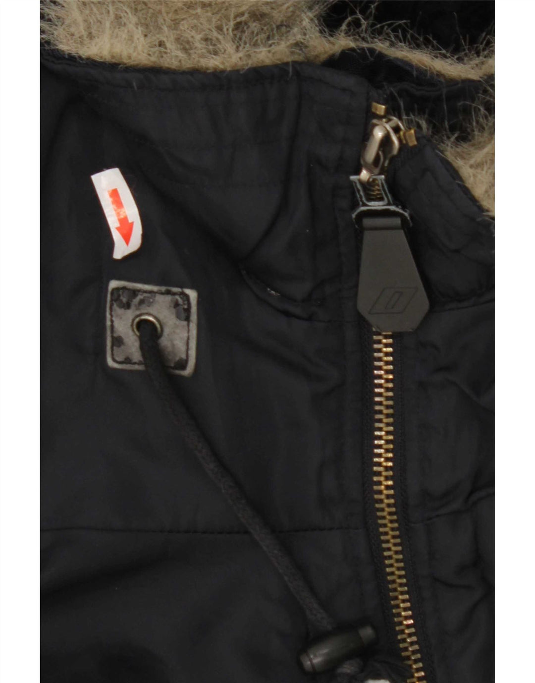 Dkny jachetă bomber cu glugă pentru femei UK 16 mare nailon bleumarin