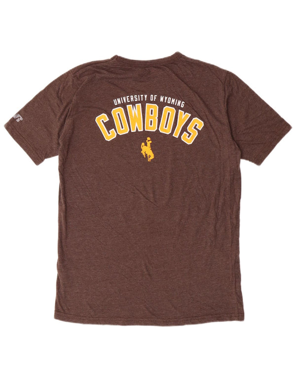 Tricou grafic Russell Athletic pentru bărbați Top din bumbac maro mediu