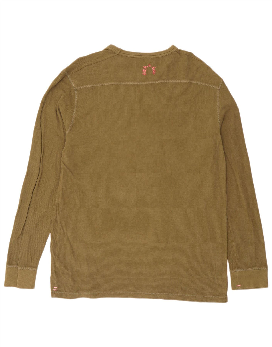 Scotch & Soda Top pentru bărbați cu mânecă lungă, mare, kaki, bumbac