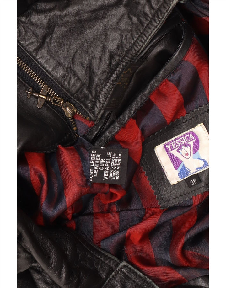 Jachetă de motociclist crop supradimensionată pentru femei Yessica EU 38 Medium Negru