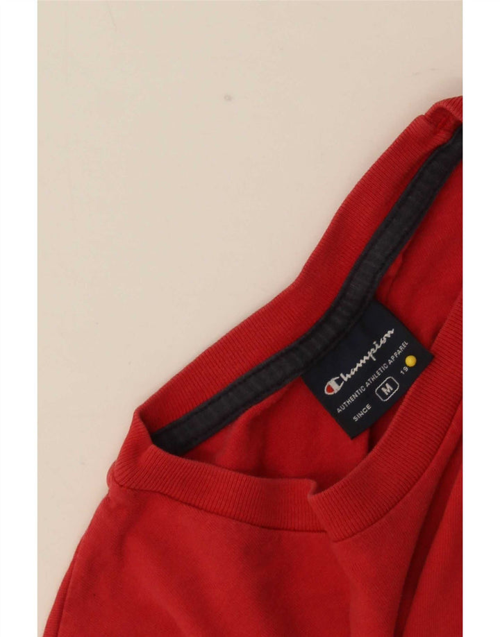 Top pentru bărbați Champion cu mânecă lungă, roșu mediu, color block