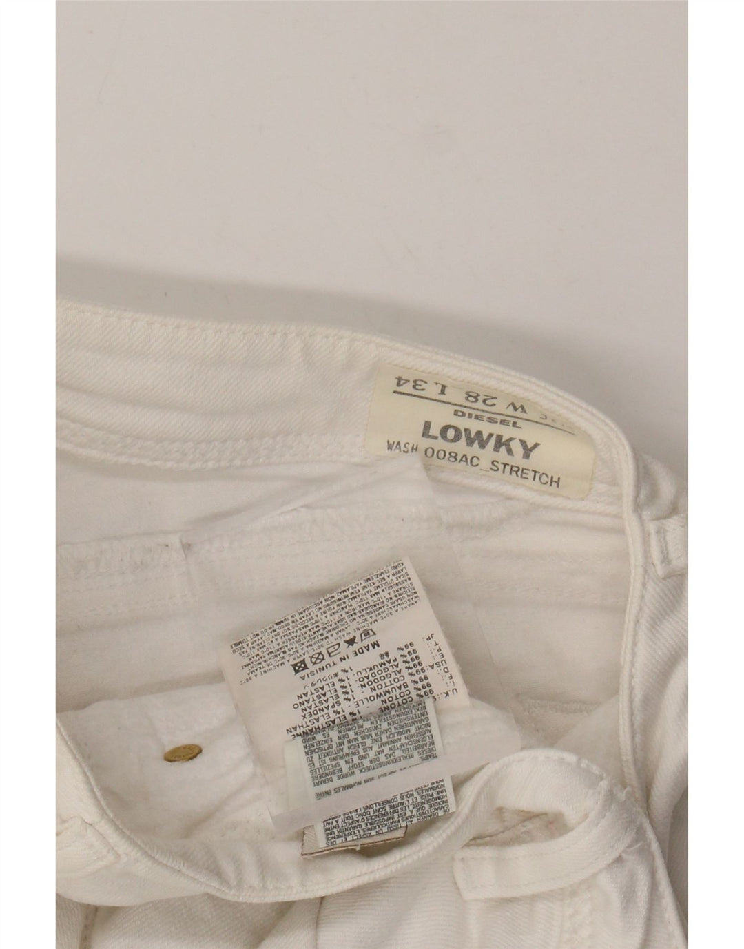 DIESEL Blugi Lowky Slim pentru femei W28 L34 Bumbac alb