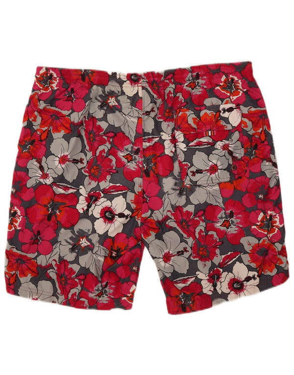 Pantaloni scurți de înot Hugo Boss pentru bărbați, mari, roșii, florale