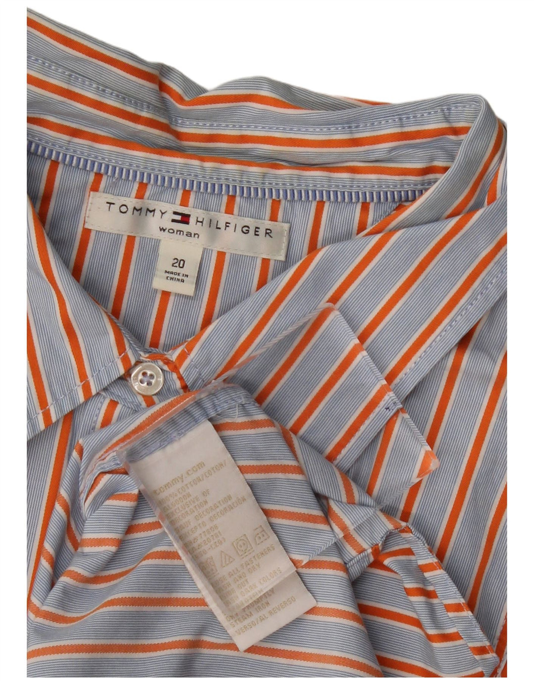 Cămașă pentru femei TOMMY HILFIGER US 20 3XL Bumbac cu dungi albastre