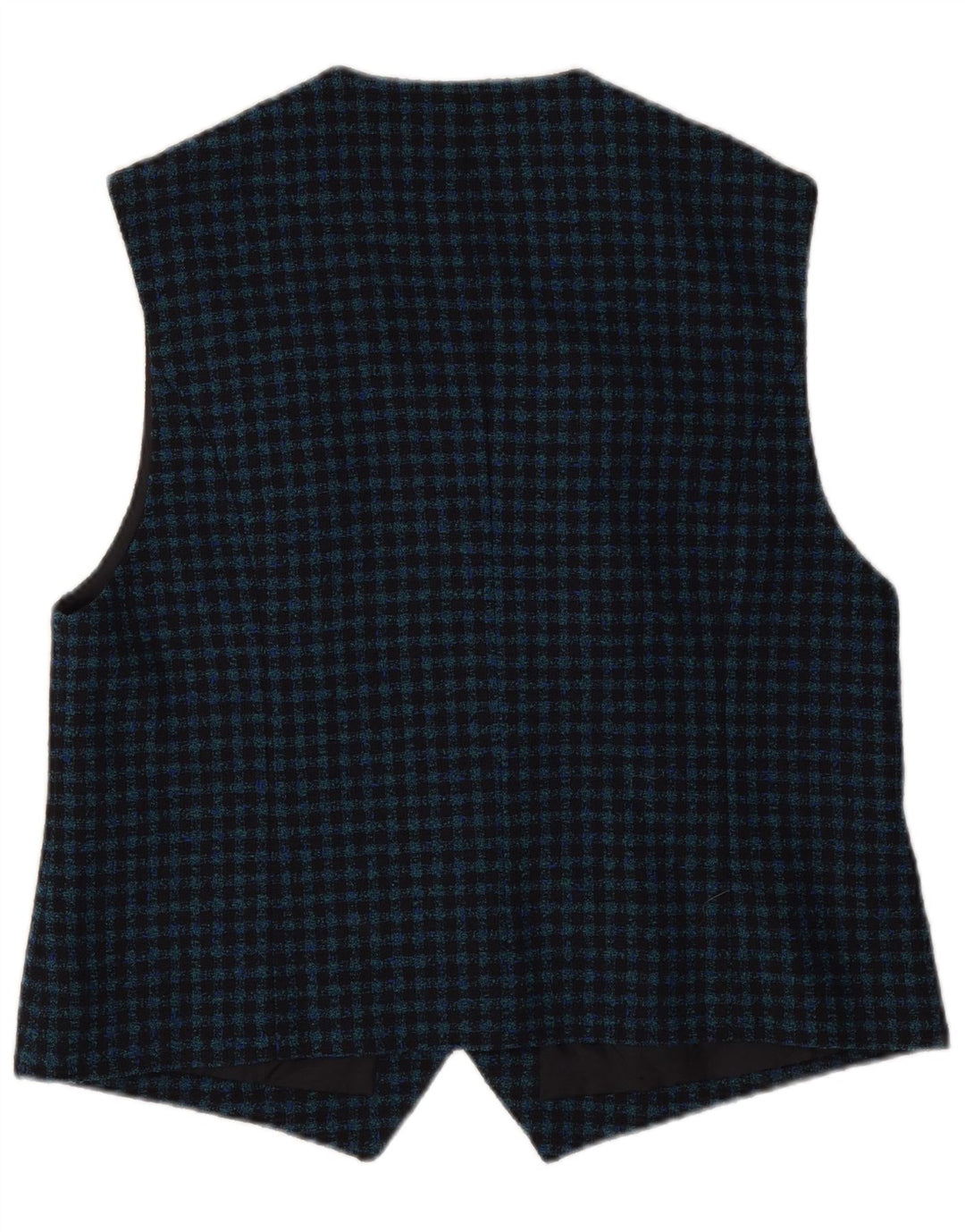 Vestă De Damă Delmod EU 44 XL Lână Nouă Vichy Albastru Marin