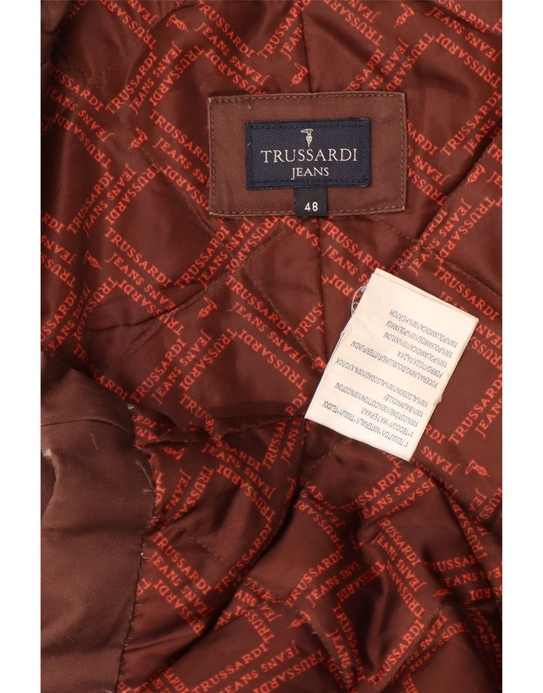 Palton pentru femei Trussardi Jeans IT 48 XL bumbac maro