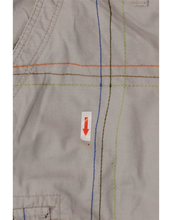 Pantaloni scurți Desigual Graphic Cargo W36, mare, gri, din bumbac