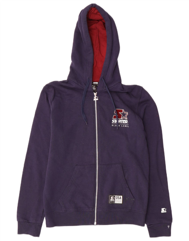 Pulover pentru bărbați Starter, cu fermoar, bumbac, albastru, mediu