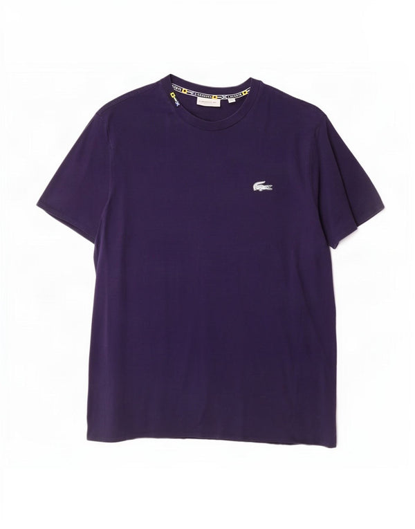 Lacoste Mens Regular Fit T-Shirt Top Size 6 XL Navy Blue Cotton