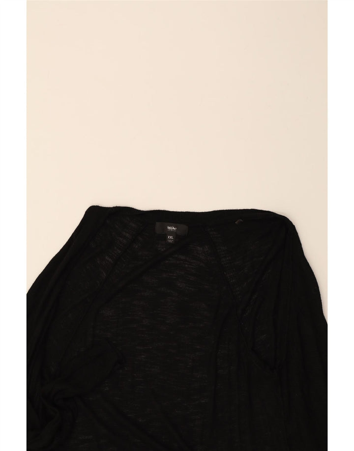 MOSSIMO Womens Longline Open Cardigan Sweater UK 20 2XL Black Viscose Vintage Mossimo and Second-Hand Mossimo from Messina Hembry 