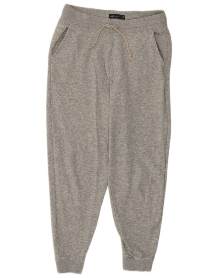 Marks & Spencer Pantaloni de trening pentru femei Joggeri UK 12 Bumbac gri mediu