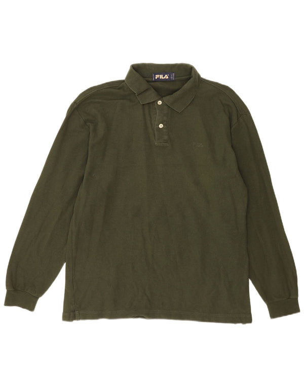 Tricou polo Fila pentru bărbați IT 50, bumbac verde mediu