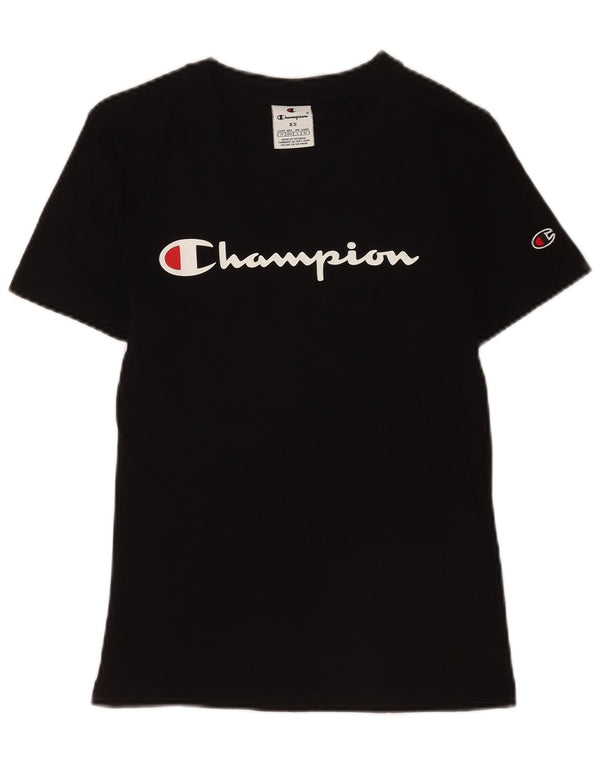 Tricou grafic Champion pentru femei Top UK 6 XS Bumbac negru