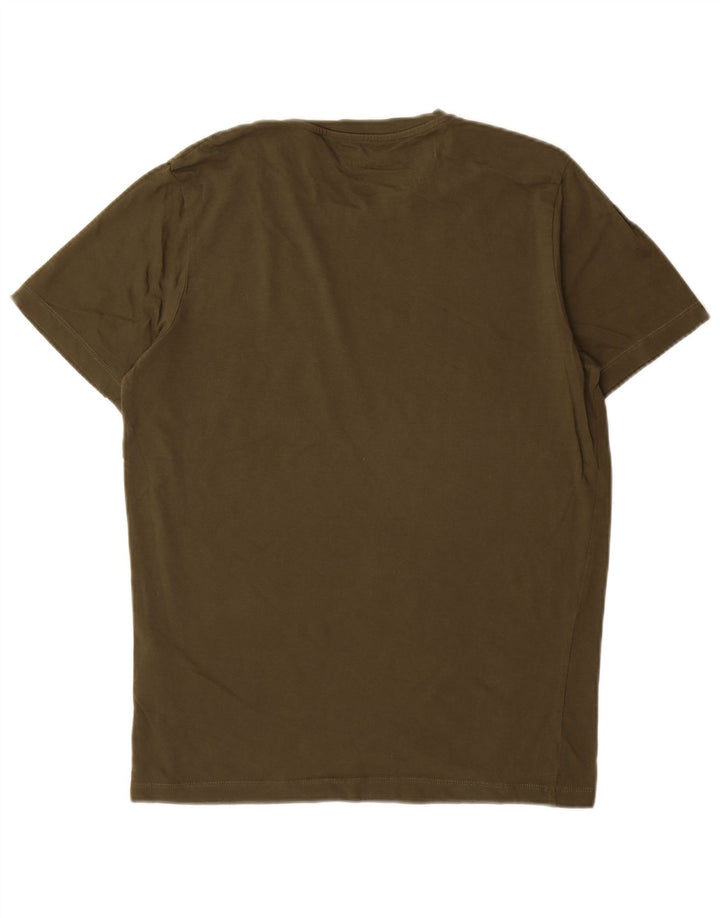 Tricou grafic Jack & Jones pentru bărbați Top mic din bumbac kaki