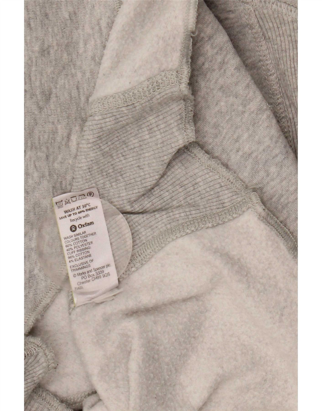 Pulover pentru femei Marks & Spencer, bumbac, gri mediu, UK 12