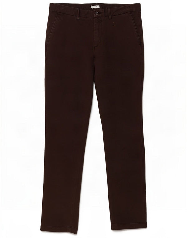Massimo Dutti Mens Slim Chino Trousers EU 42 Large W32 L31 Brown Cotton