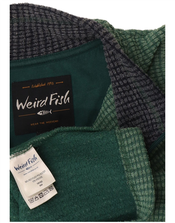 Pulover din lână pentru bărbați Weird Fish, cu fermoar, XL, verde, poliester