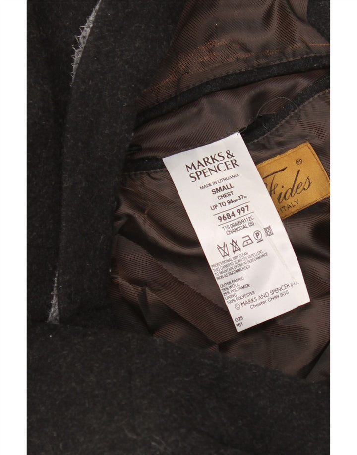 Pardesiu pentru bărbați Marks & Spencer UK 36, lână mică, gri