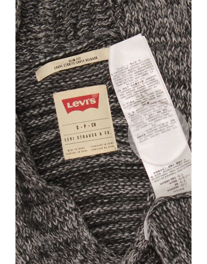 Pulover cardigan pentru bărbați Levi's, slim fit, din viscoză cu pături gri mici