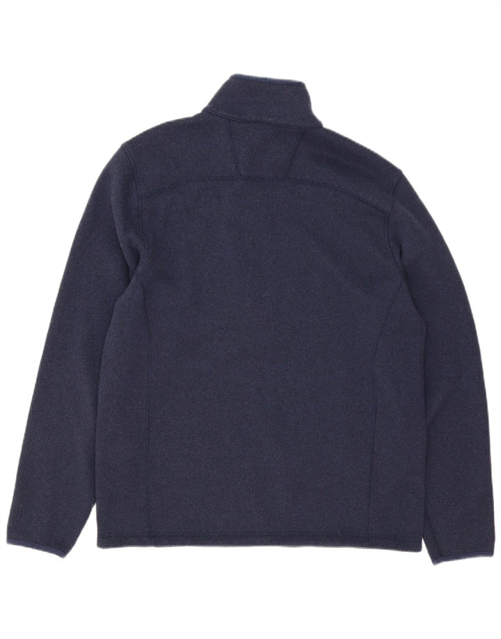 Pulover pentru bărbați The North Face, cu fermoar, cu gât, poliester mediu albastru bleumarin