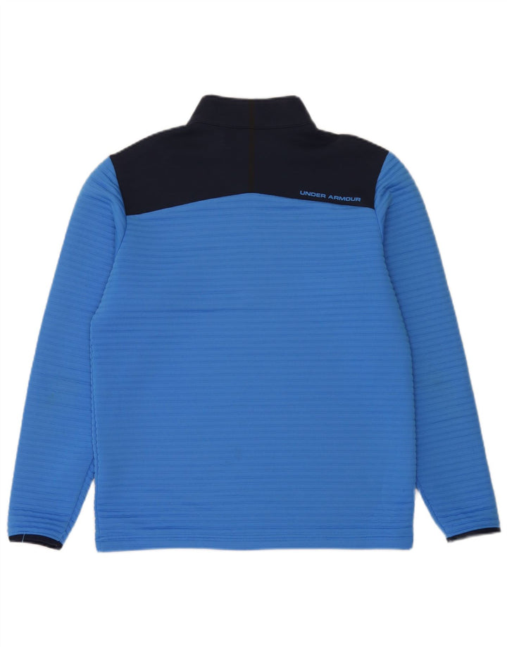 Top de trening Under Armour Cold Gear Pullover pentru bărbați, albastru mediu, color block
