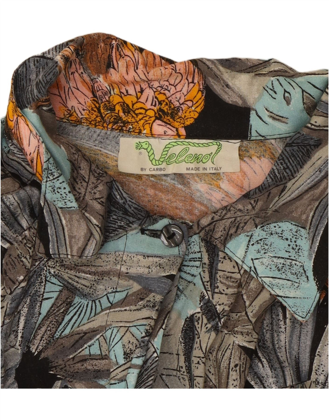 Bluză cămașă pentru femei VELENO UK 20 2XL Viscoză florală multicoloră