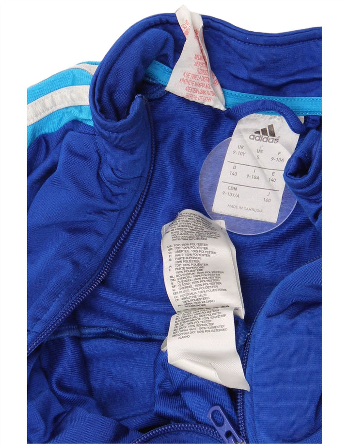 Jachetă de trening pentru băieți Adidas 9-10 ani poliester albastru