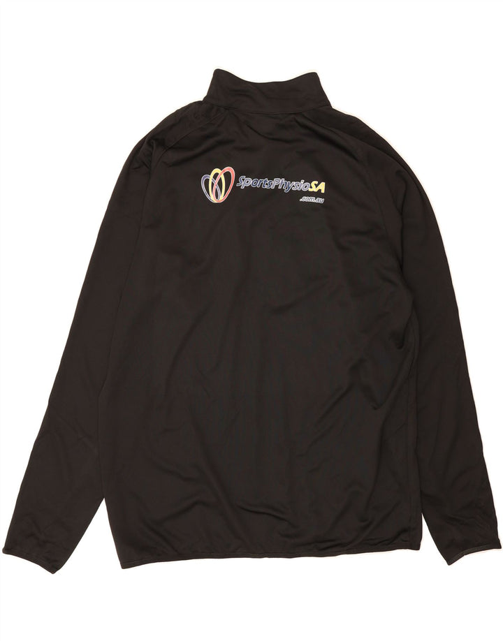 UMBRO Mens Graphic Zip Neck Pullover Tracksuit Top 3XL Black Colourblock Vintage Umbro and Second-Hand Umbro from Messina Hembry 