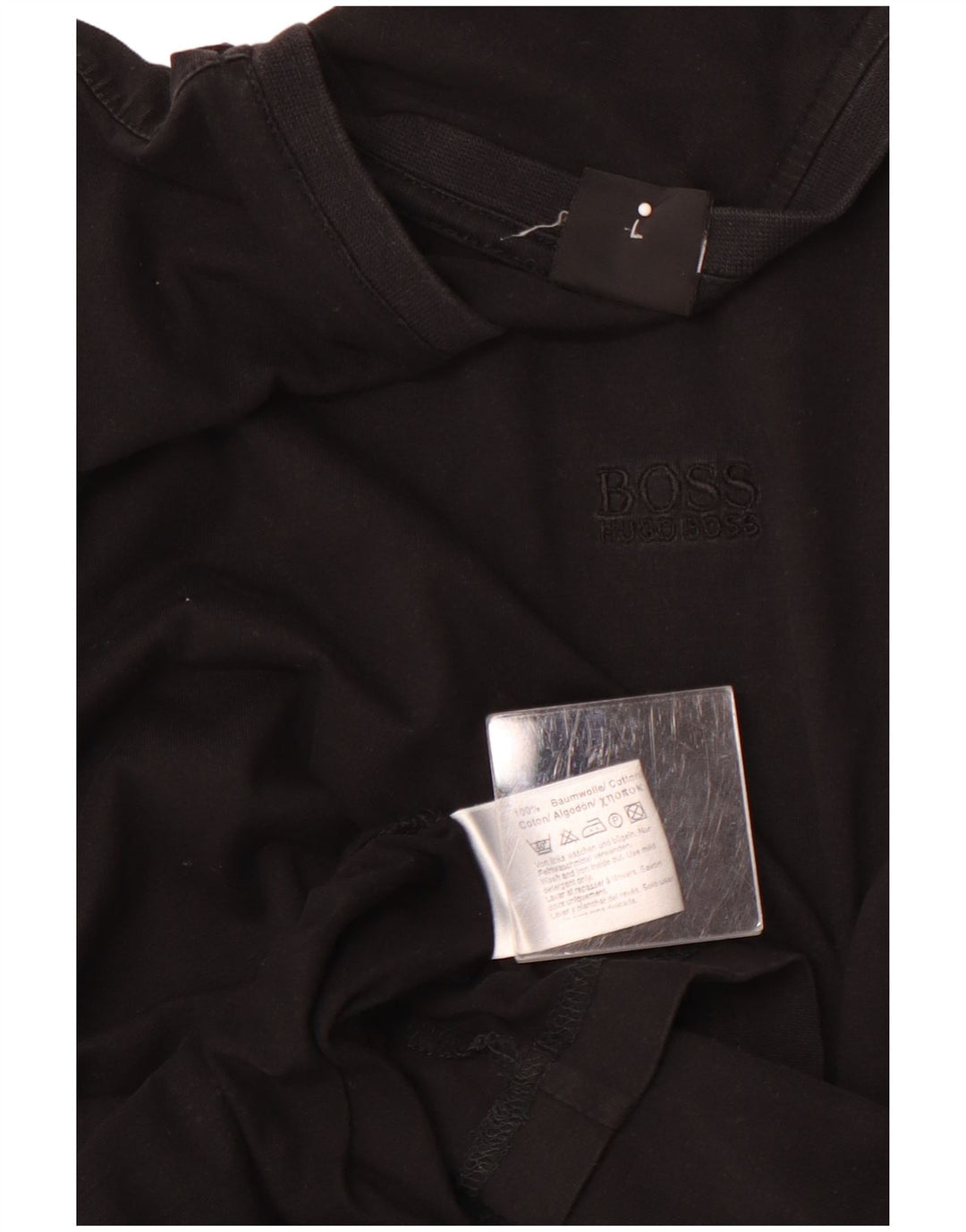 Tricou pentru bărbați HUGO BOSS Top mare din bumbac negru