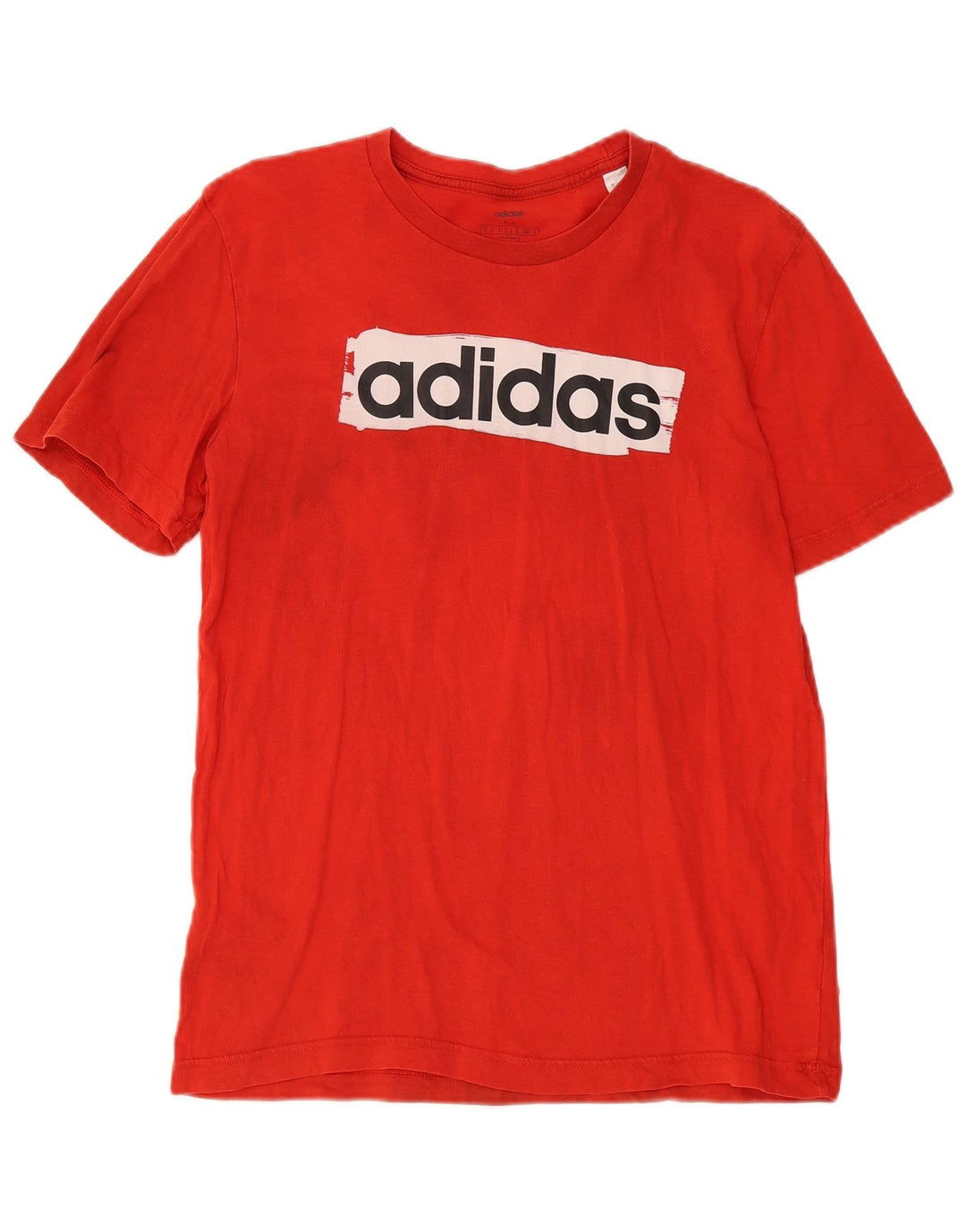 Tricou grafic pentru bărbați Adidas Top, bumbac roșu mediu