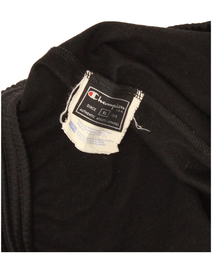 Pantaloni de trening grafic pentru bărbați Champion XL poliester negru